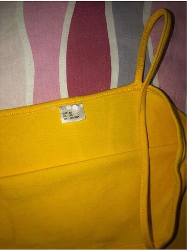 xs Beden H&M Sarı Mini Elbise
