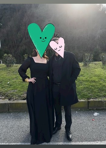 Diğer Siyah Uzun Kollu A kesim Elbise