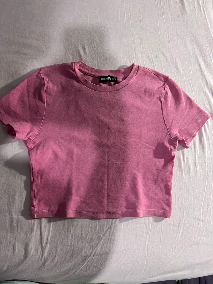 Pembe Pamuklu Crop - Görsel 2