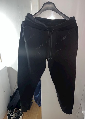 Drapeli Siyah Kadın Eşofman Altı - Görsel 4