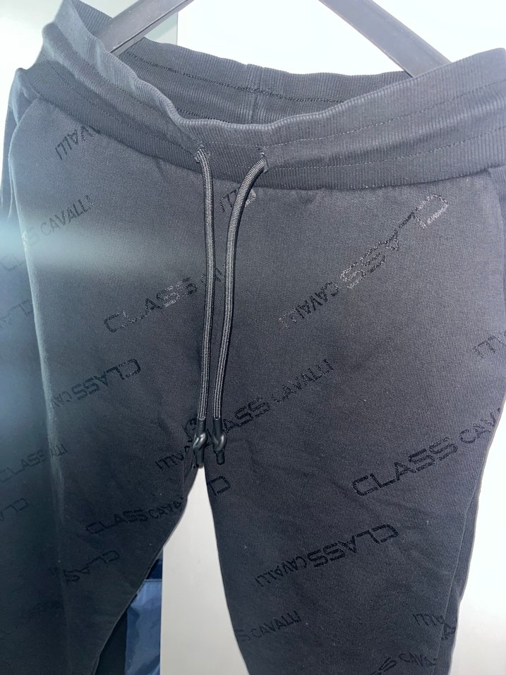 Drapeli Siyah Kadın Eşofman Altı - Görsel 2