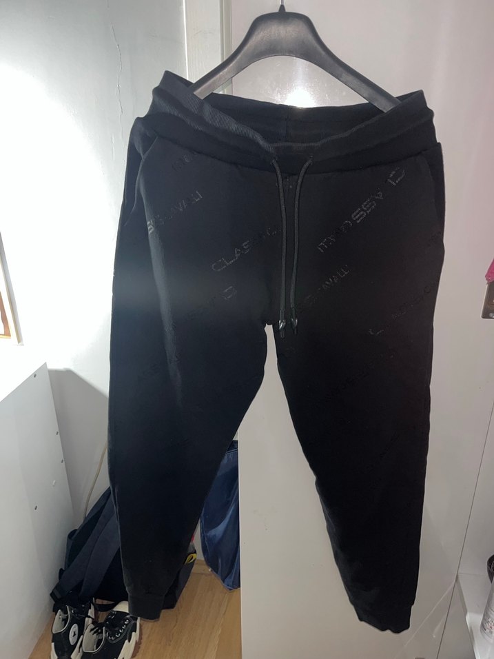 Drapeli Siyah Kadın Eşofman Altı - Görsel 4