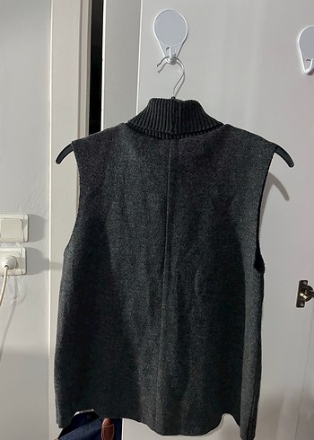 Gri Kadın Balıkçı Yaka Örgü Süveter - Görsel 4