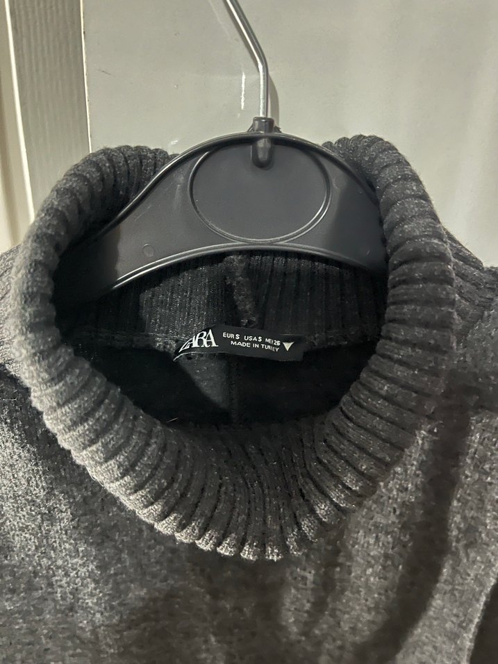 Gri Kadın Balıkçı Yaka Örgü Süveter - Görsel 3