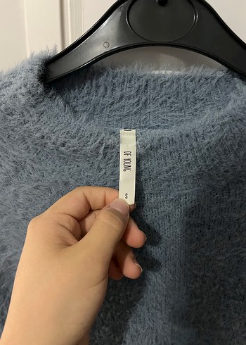 Gri Uzun Kollu Kadın Triko Kazak - Görsel 2