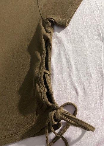 Kahverengi Baskılı Kısa crop - Görsel 4