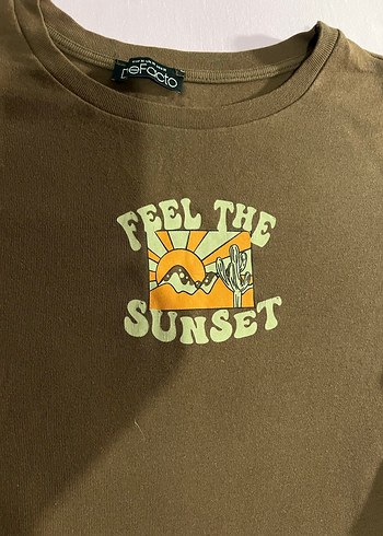 Kahverengi Baskılı Kısa crop - Görsel 2