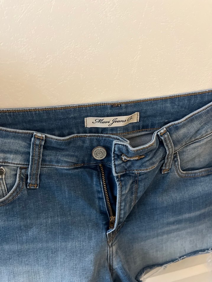 Düğmeli Kadın Mini Mavi Kot Şort - Görsel 3