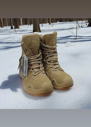 Bej Süet Kamuflaj Bağcıklı Erkek Outdoor Botları ithal - Görsel 2