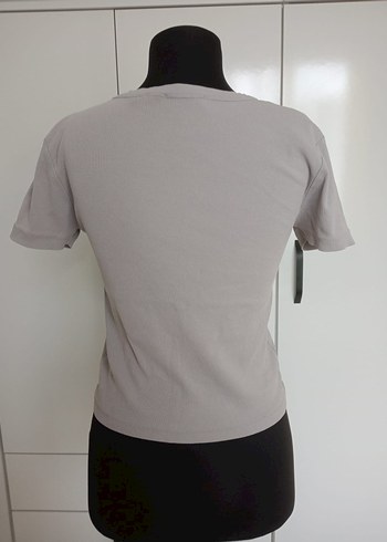 Bej Kısa Kollu Kadın Tişört - Görsel 3