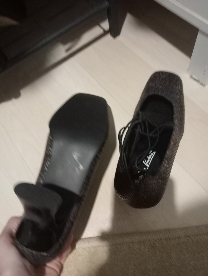 Kahverengi Yılan Desenli Tokalı Topuklu Kadın Ayakkabı - Görsel 5