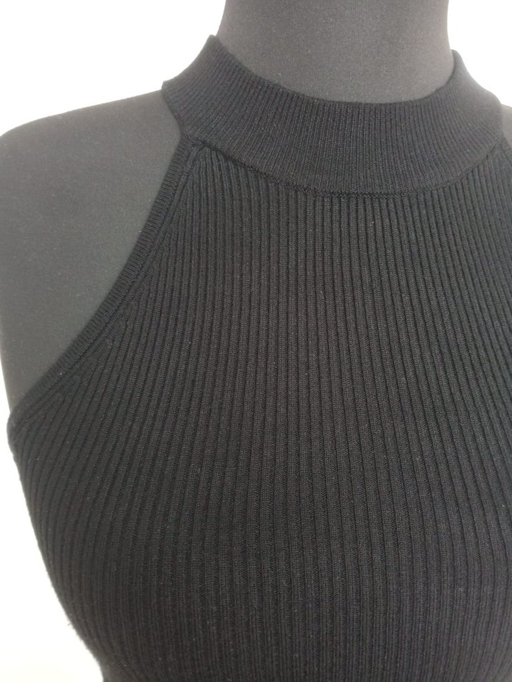 Kadın Siyah Yüksek Yakalı Atlet - Görsel 2