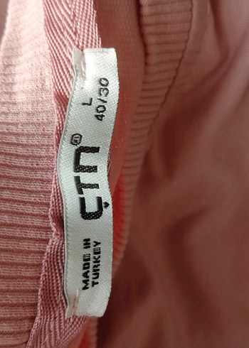 Pembe Pamuklu Kadın Sweatshirt - Görsel 3