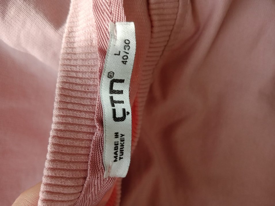 Pembe Pamuklu Kadın Sweatshirt - Görsel 5