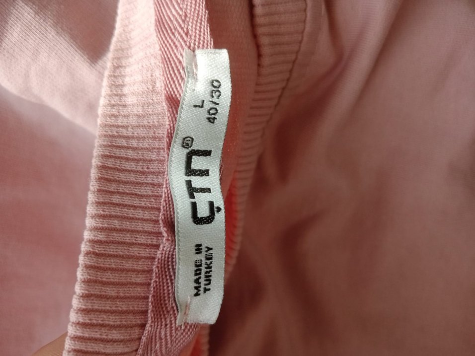 Pembe Pamuklu Kadın Sweatshirt - Görsel 3