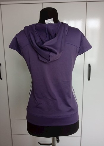 Mor Kısa Kollu Fermuarlı Kadın Atlet - Görsel 5