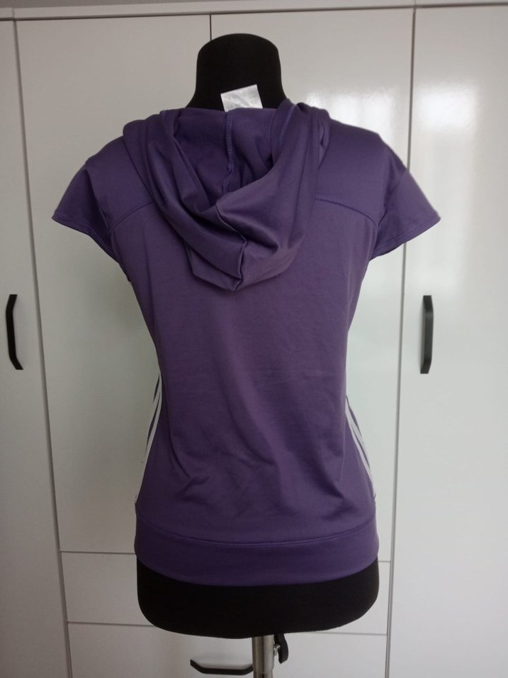 Mor Kısa Kollu Fermuarlı Kadın Atlet - Görsel 5