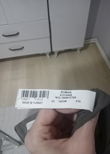 Gri Midi Kalem Etek Kemer Detaylı - Görsel 5