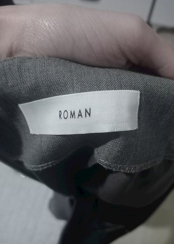 Gri Midi Kalem Etek Kemer Detaylı - Görsel 6