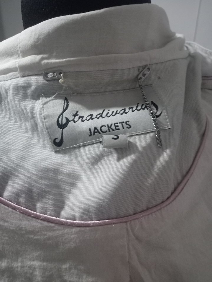 Düğmeli Beyaz Keten Midi Ceket - Görsel 5