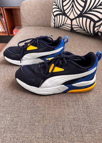 34 Beden mavi Renk Puma Koyu Mavi Erkek Çocuk Sneakers