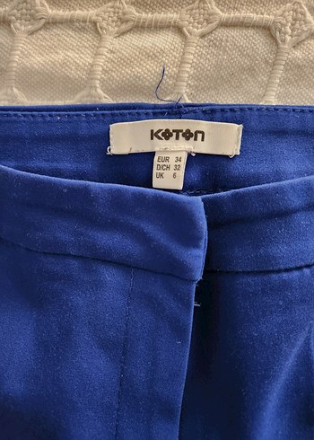 34 Beden Kadın Lacivert Kumaş Pantolon Koton