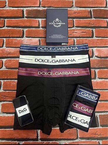 Dolce 3Lü Siyah Kutulu Boxer