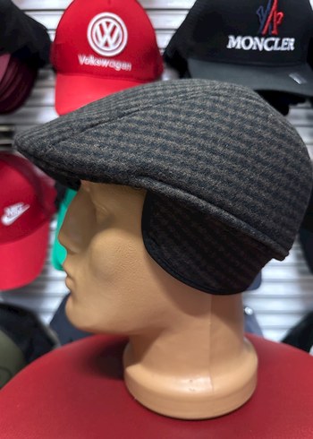 Beden gri Renk Kahverengi Uniskes Kulaklıklı Kasket Şapka