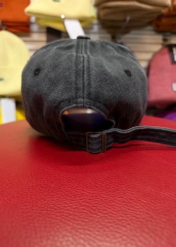 Antrasit Denim Ayarlanabilir Eskitme Uniseks Şapka - Görsel 4