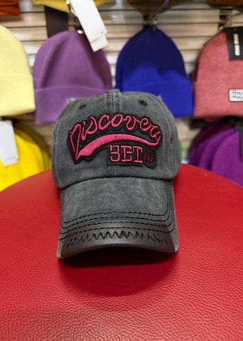 Antrasit Denim Ayarlanabilir Eskitme Uniseks Şapka - Görsel 2