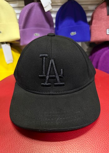 Siyah LA Nakışlı Uniseks Hip-Hop Şapka - Görsel 2