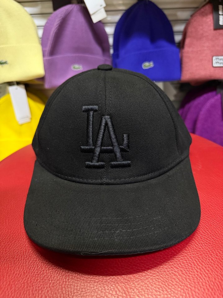 Siyah LA Nakışlı Uniseks Hip-Hop Şapka - Görsel 2