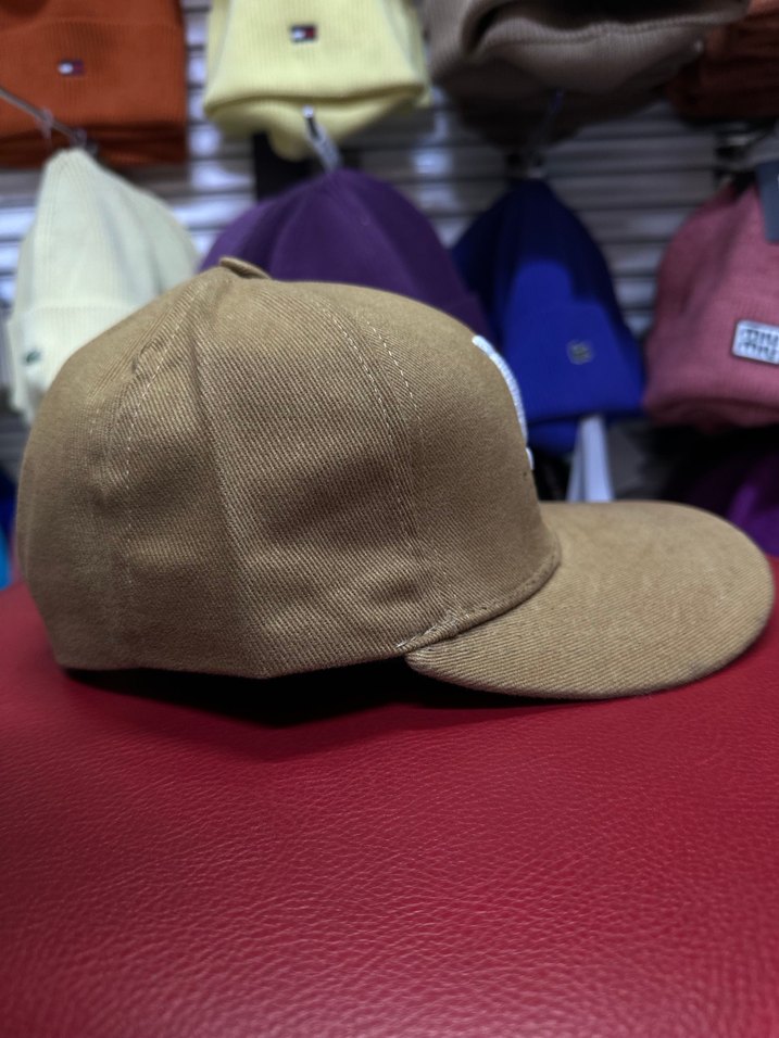 LA Nakışlı Koyu Bej Uniseks Hip-Hop Şapka - Görsel 3