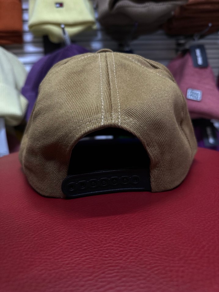 LA Nakışlı Koyu Bej Uniseks Hip-Hop Şapka - Görsel 4