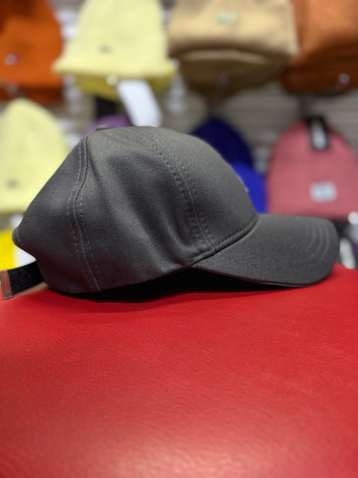 Gri Uniseks Koton Şapka Çıtçıt Ayarlı - Görsel 3