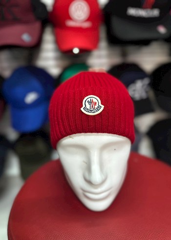 Moncler Kırmızı Örgü Uniseks Bere