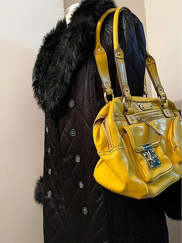  Beden Nine West sarı 5 gözlü çanta