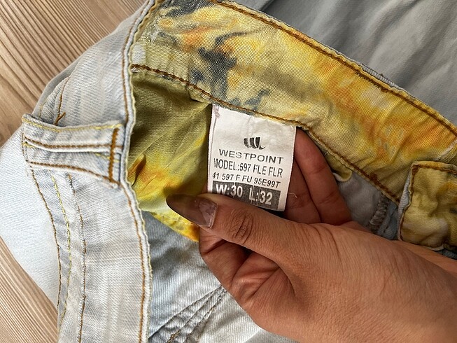 l Beden Wide leg düşük bel jean