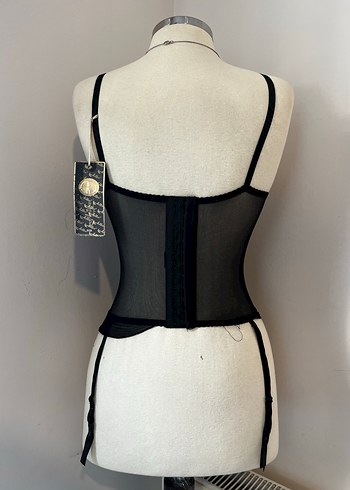 Mor Desenli Strappy Büstiyer - Görsel 4