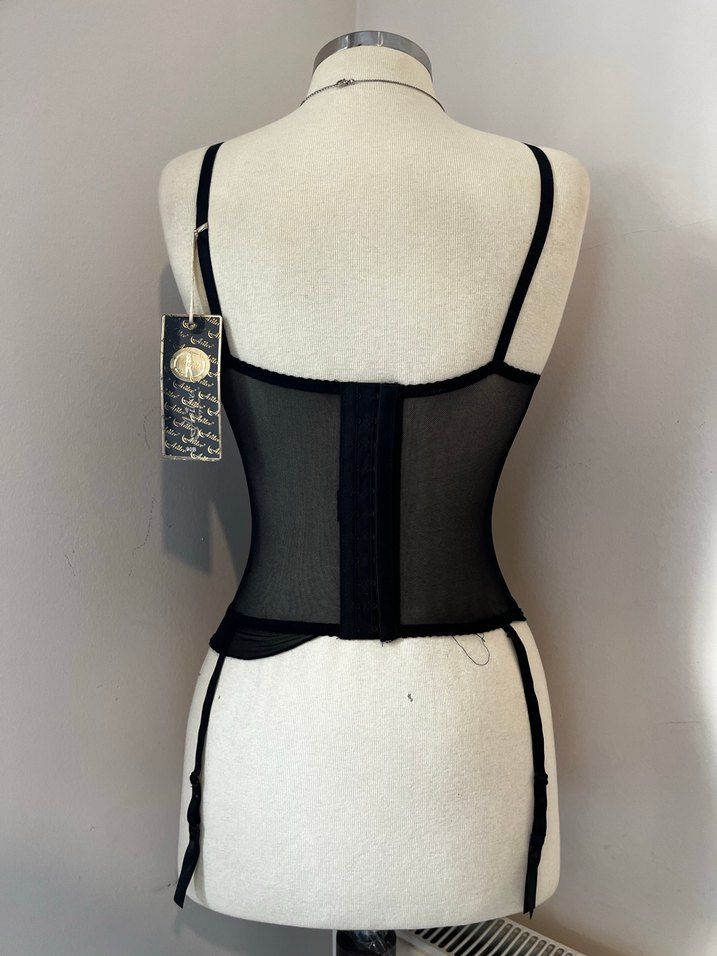 Mor Desenli Strappy Büstiyer - Görsel 4