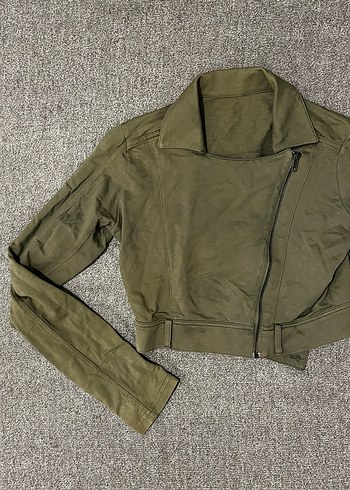 Kadın Haki Mevsimlik Fermuarlı Ceket - Görsel 4