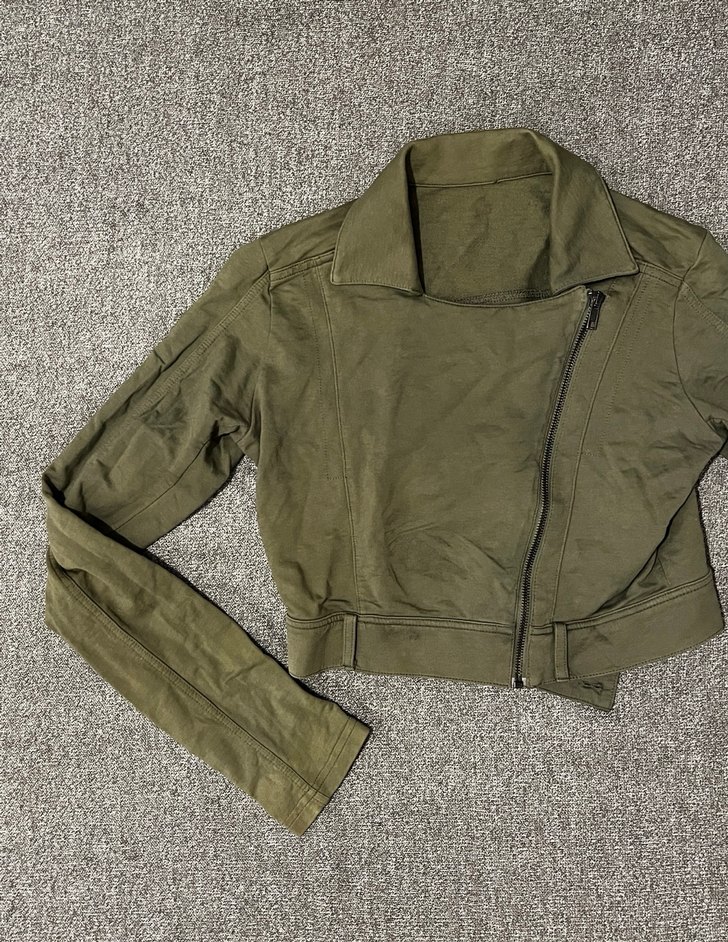 Kadın Haki Mevsimlik Fermuarlı Ceket - Görsel 4