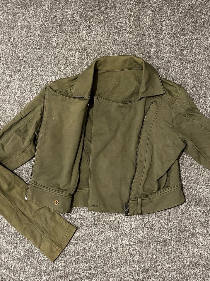 Kadın Haki Mevsimlik Fermuarlı Ceket - Görsel 2