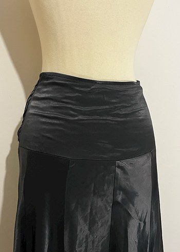 Siyah Uzun Pilili Gotik Kadın Etek - Görsel 4