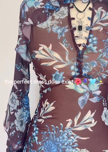 Bohem Uzun Hamile Tunik V Yakalı Mor - Görsel 3