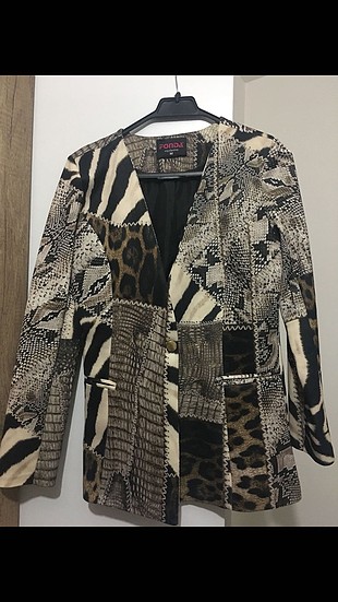 m Beden Leopar blazer