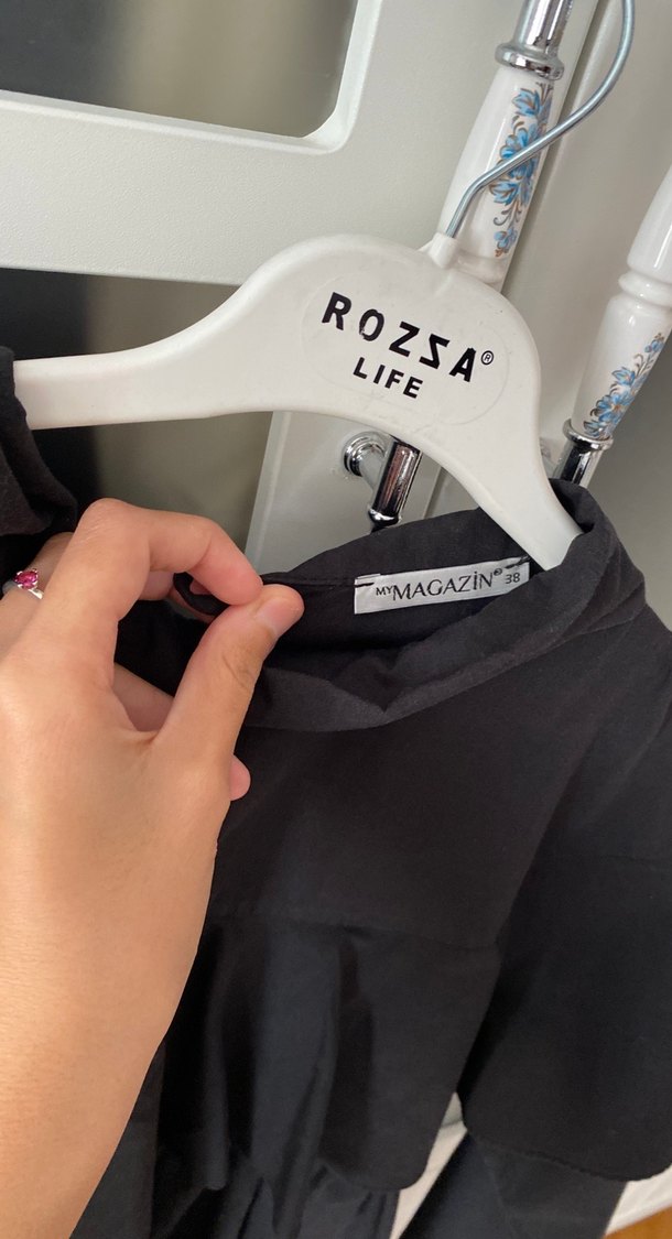 Siyah Midi Robalı Kadın Tunik - Görsel 2