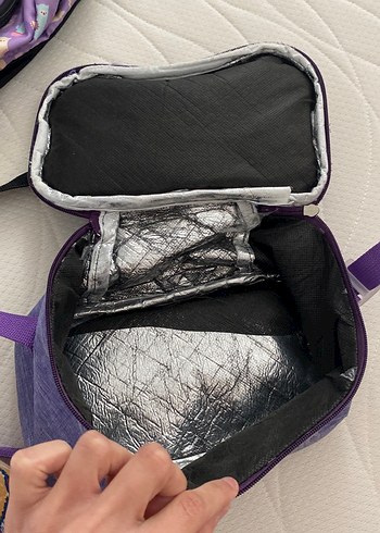 Mor Çocuk Okul Çantası Llama Desenli - Görsel 3