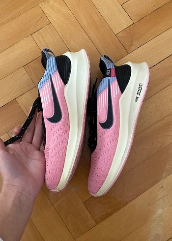 Pembe Bağcıklı Kadın Spor Ayakkabı - Görsel 3