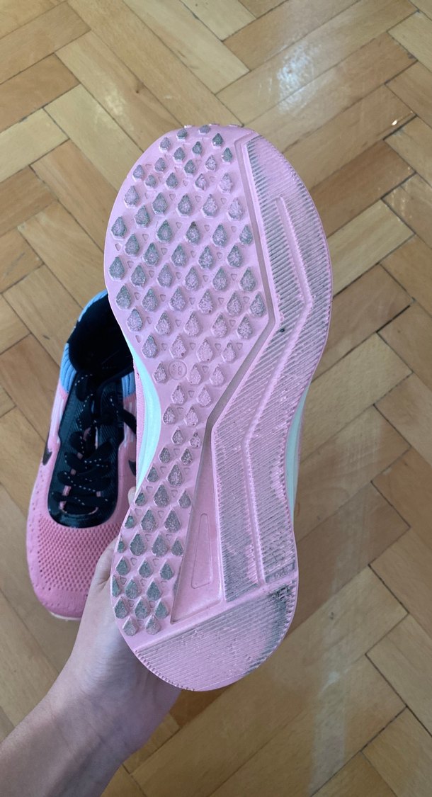 Pembe Bağcıklı Kadın Spor Ayakkabı - Görsel 2